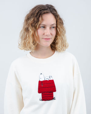 Peanuts Snoopy Doghouse Rounded Cotton Sweatshirt