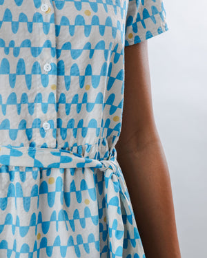 Sunset Short Dress Blue