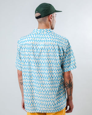 Sunset Aloha Shirt Blue
