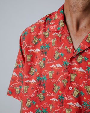 Jungle Juice Aloha Shirt Red