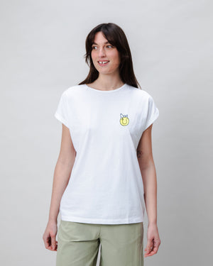 Peanuts Tennis Double Fault Snoopy Scoop Tee White
