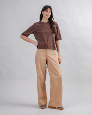 Bombon Label Squared Tee Brown