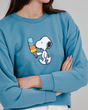 Peanuts Icecream Sweatshirt Blue