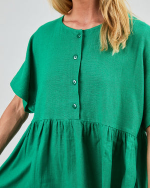 Oversize Long Dress Green