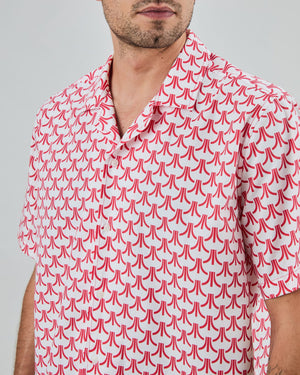 Atari Monogram Aloha Shirt Red