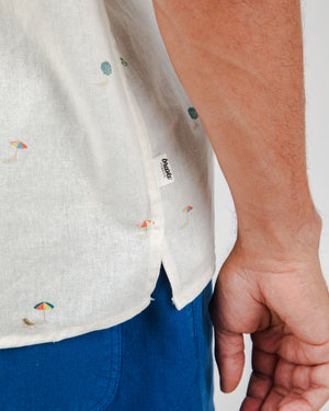 Beach please Aloha shirt Ecru