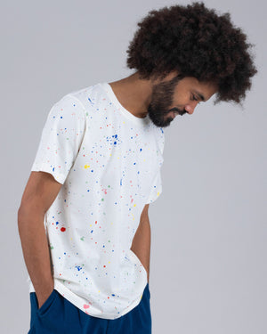 Splash Paint Tshirt Ecru