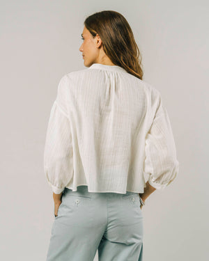 Ivory Boho Blouse White