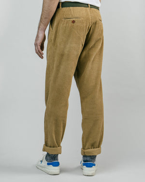 Corduroy Pleated Chino Pants Camel