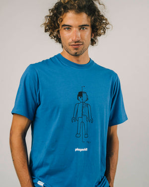 Playmobil Figure Cotton T-shirt Blue