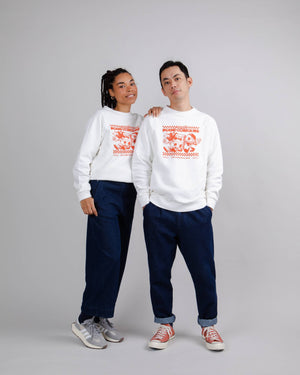 Hoxton Four Corners Unisex Sweatshirt White