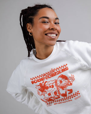 Hoxton Four Corners Unisex Sweatshirt White