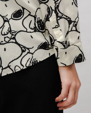 Peanuts B&W Viscose Blouse Ecru