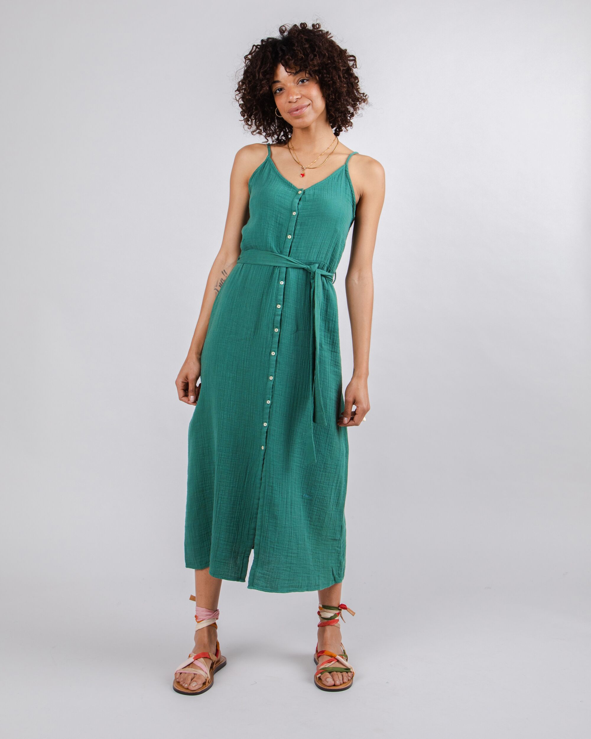 Bubble Long Dress Green