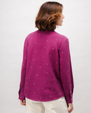 Dusk Boho Cotton Blouse Grape