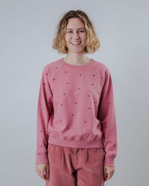 Dusk Raglan Cotton Sweatshirt Rose