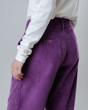 Corduroy Pleated Pants Orchid