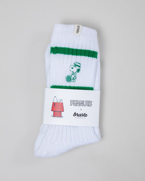 Peanuts Tennis Snoopy Socks White