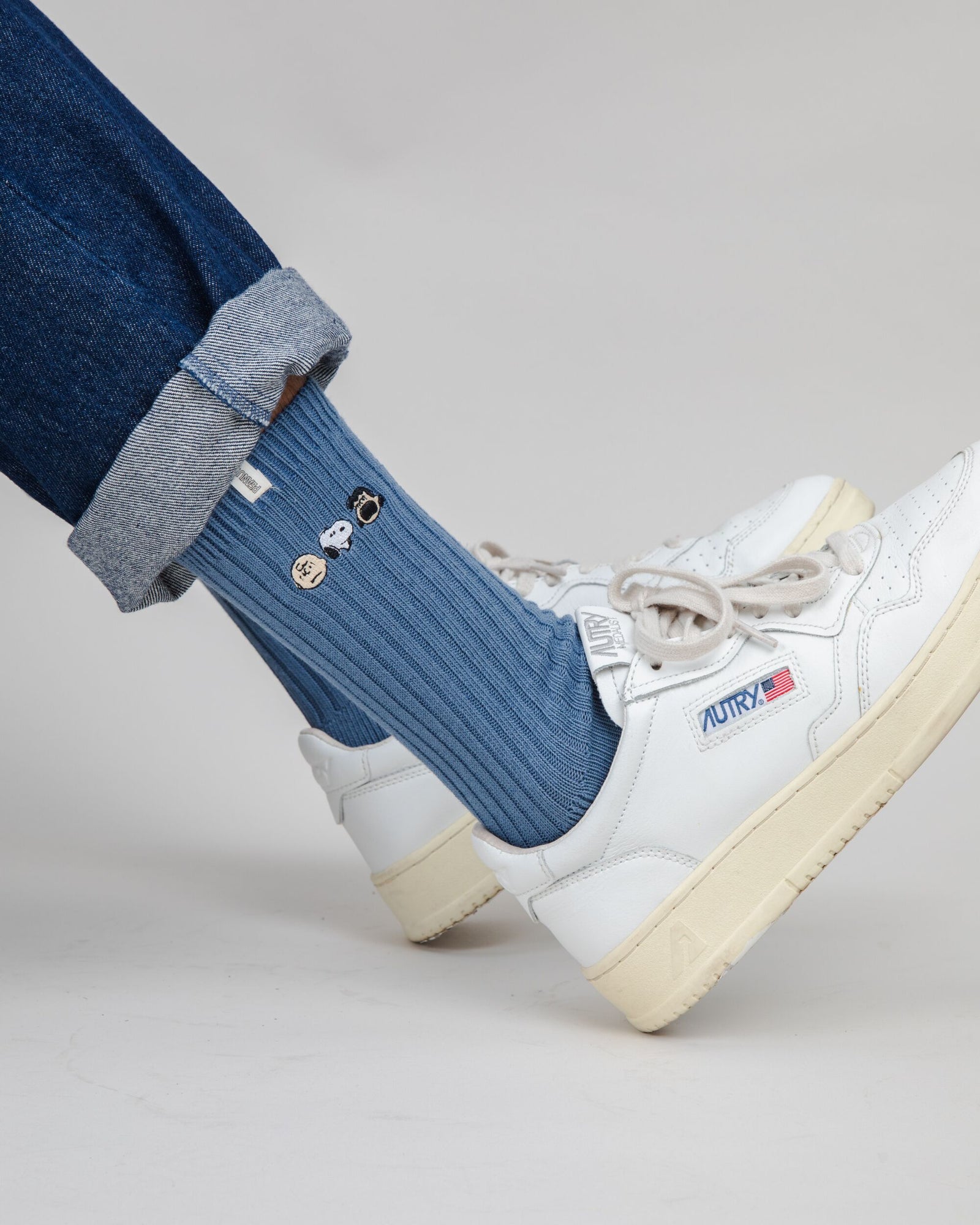 Peanuts The Gang Socks Blue