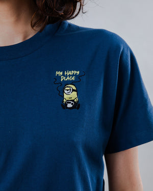 Minions My Happy Place Tshirt Blue