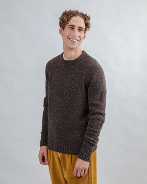 Wool Sweater Raglan Chocolate