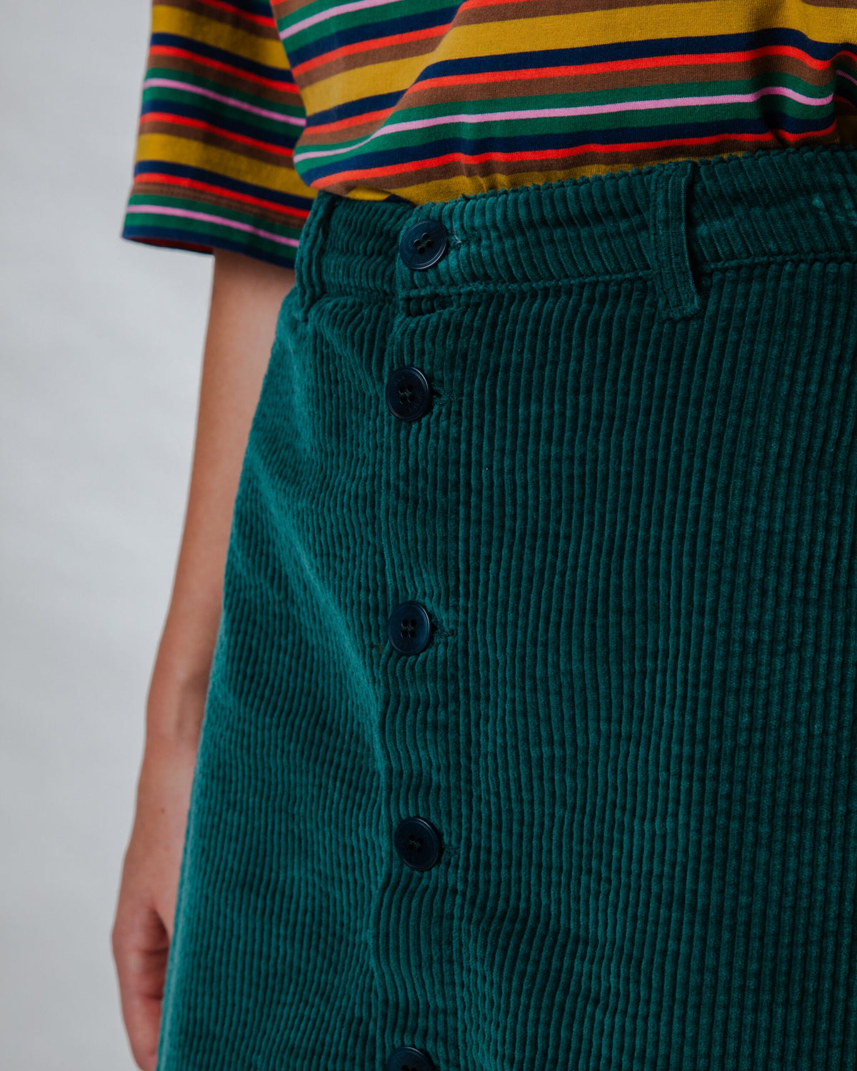 Corduroy Mini Skirt Green