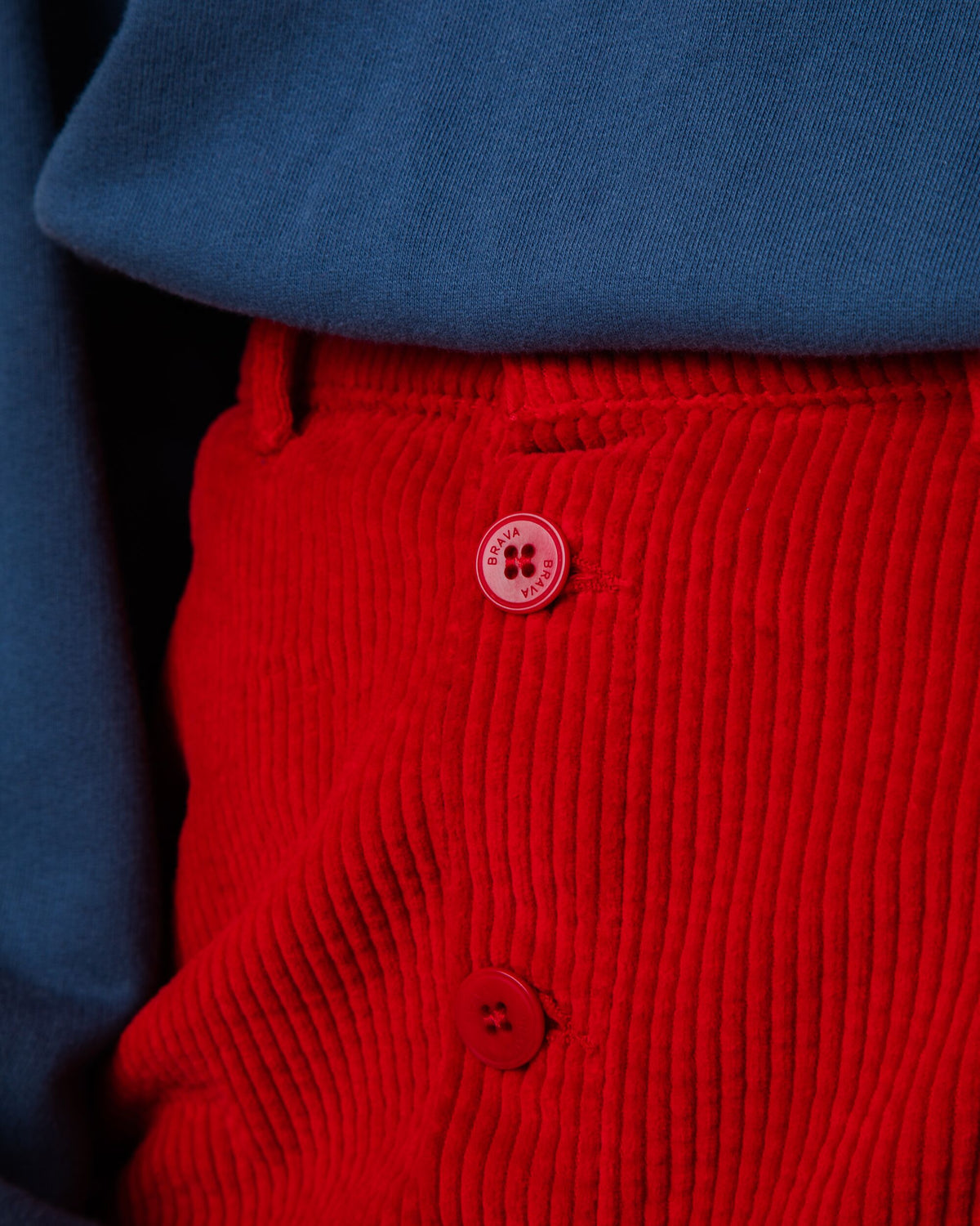 Corduroy Mini Skirt Red