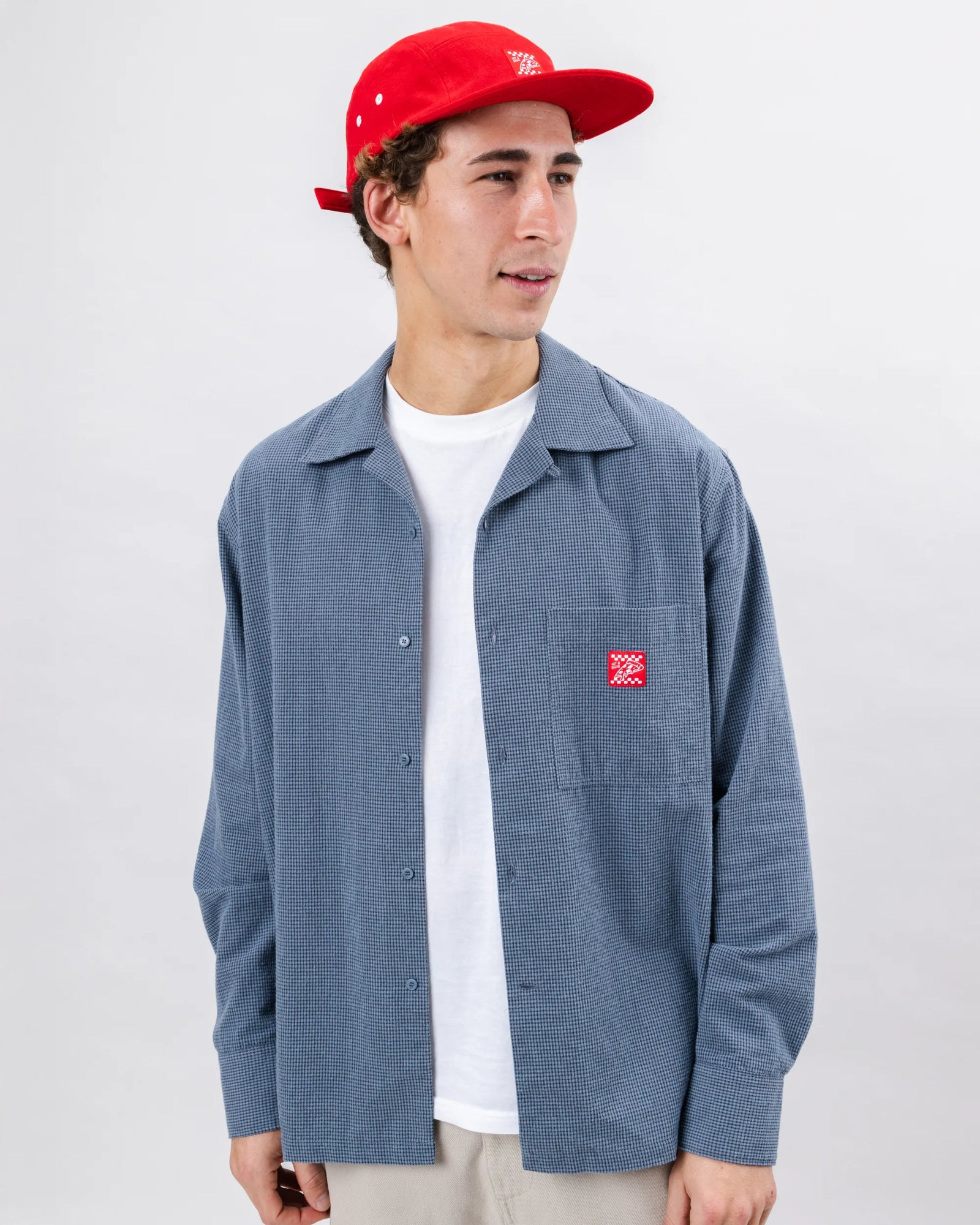 Oversize Checks Pizza Shirt