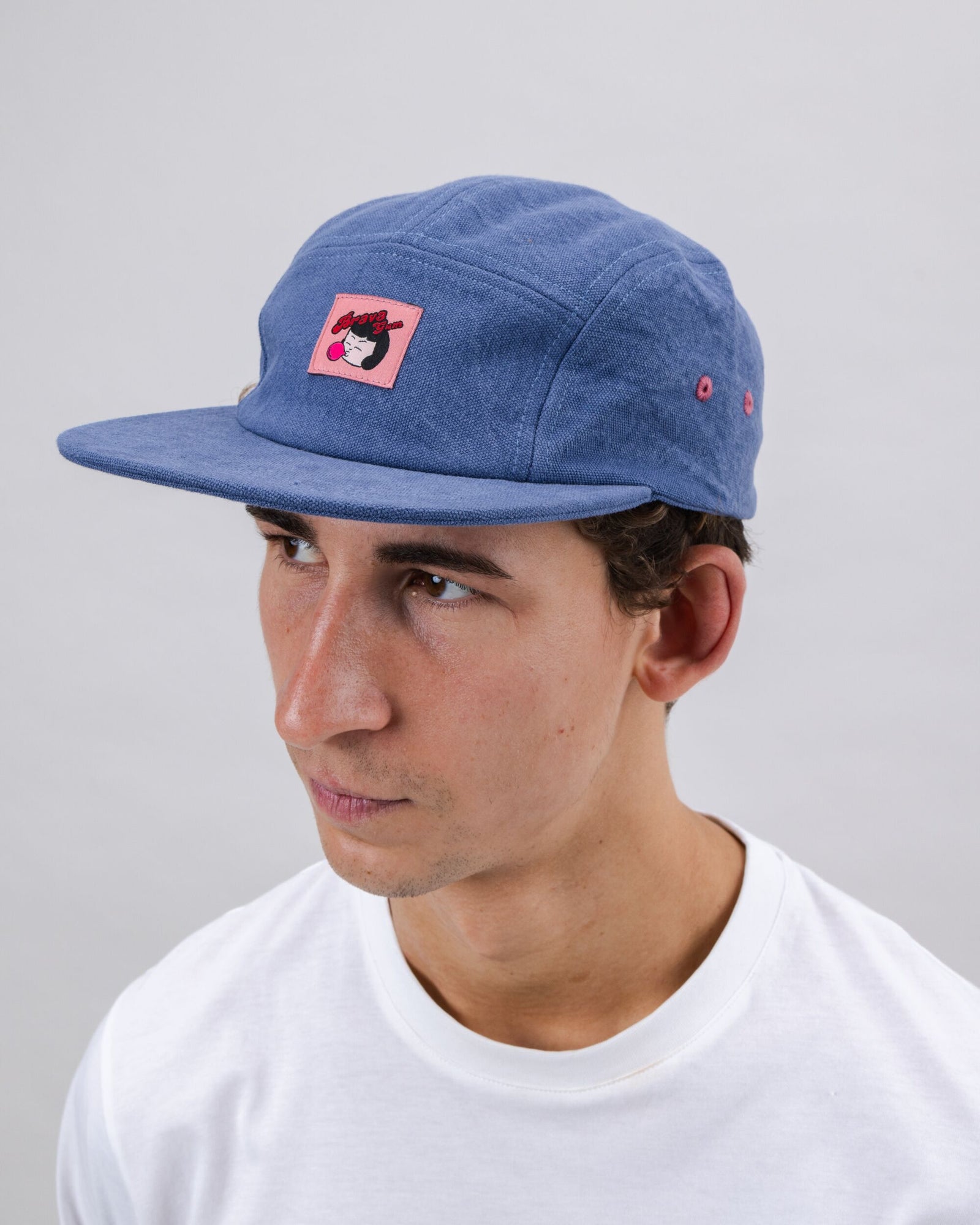Cotton 5 Panel Cap Blue