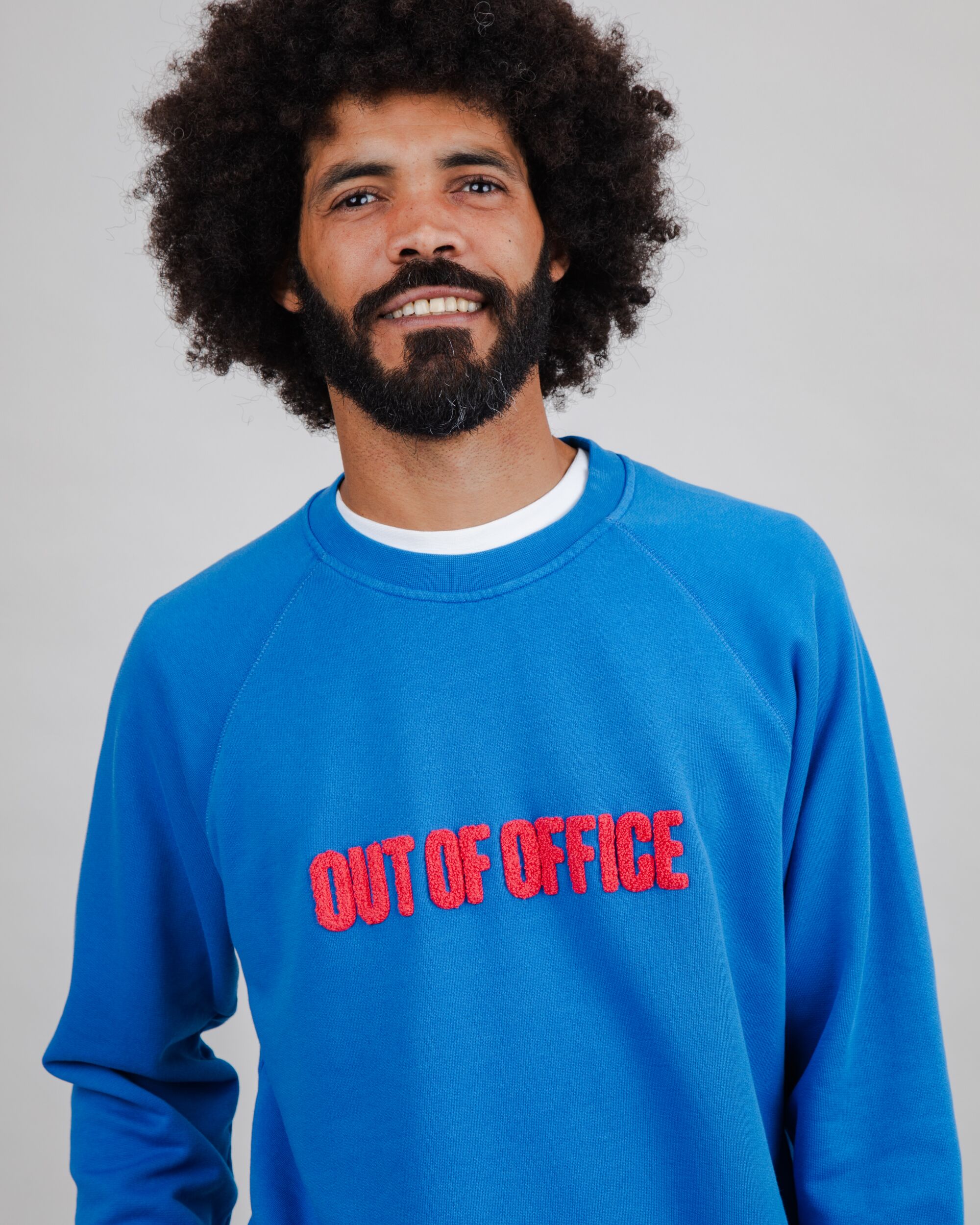 Out of Office Cotton Sweatshirt Electric Blue