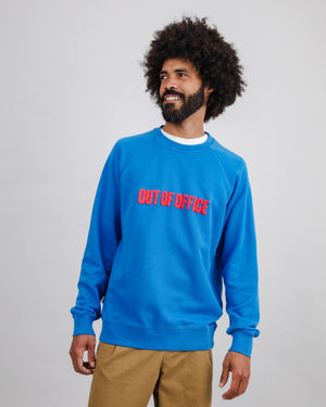 Out of Office Cotton Sweatshirt Electric Blue