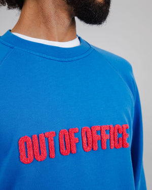 Out of Office Cotton Sweatshirt Electric Blue