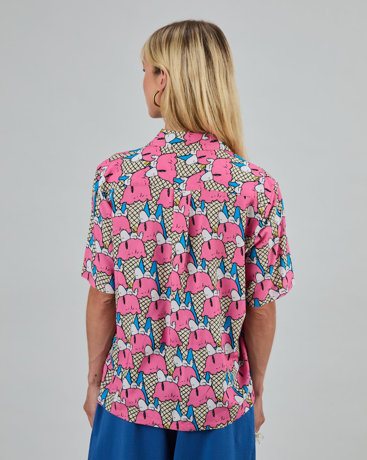 Peanuts Gelato Aloha Blouse Blue
