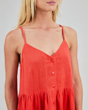 Strappy Loose Dress Coral
