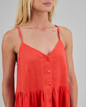 Strappy Loose Dress Coral