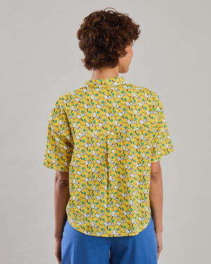 Peanuts Donuts Oversize Cropped Blouse Yellow
