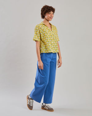 Peanuts Donuts Oversize Cropped Blouse Yellow