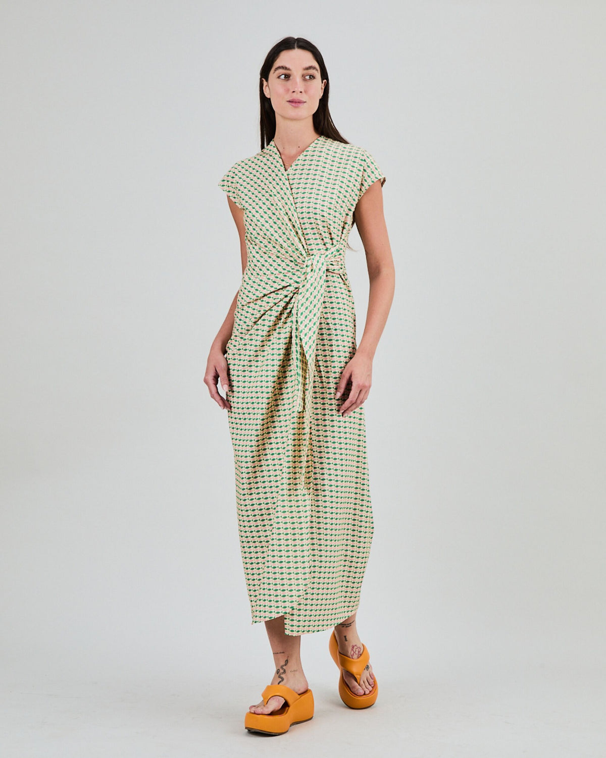 Sardinas Kimono Dress Yellow