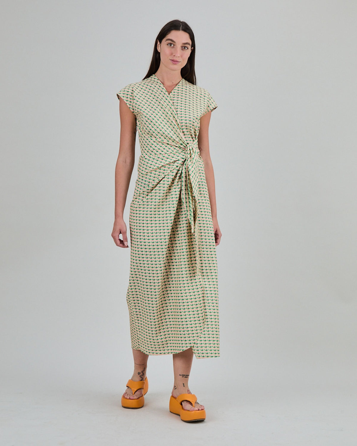 Sardinas Kimono Dress Yellow