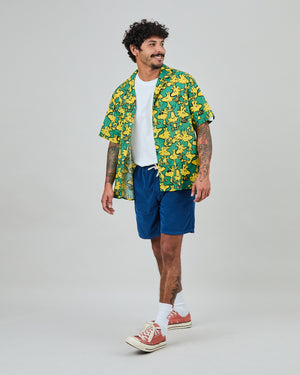 Peanuts Woodstock Aloha Shirts Green