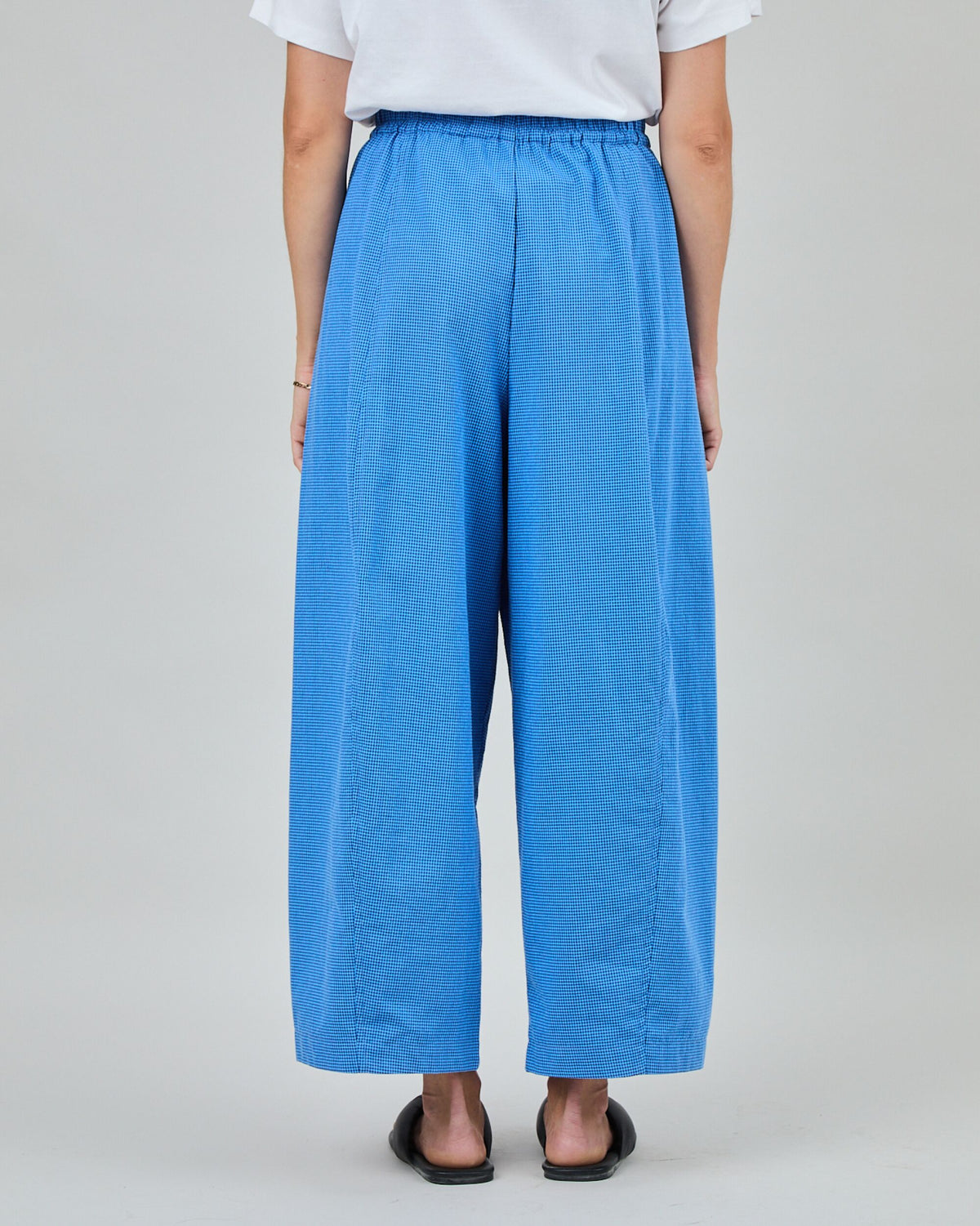 Checks Balloon Pants Blue