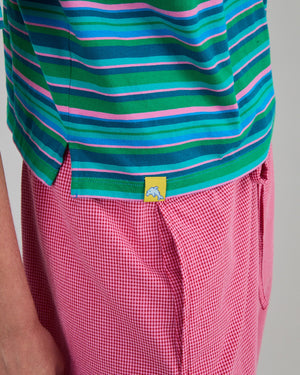 Stripes Boxy Tee Blue