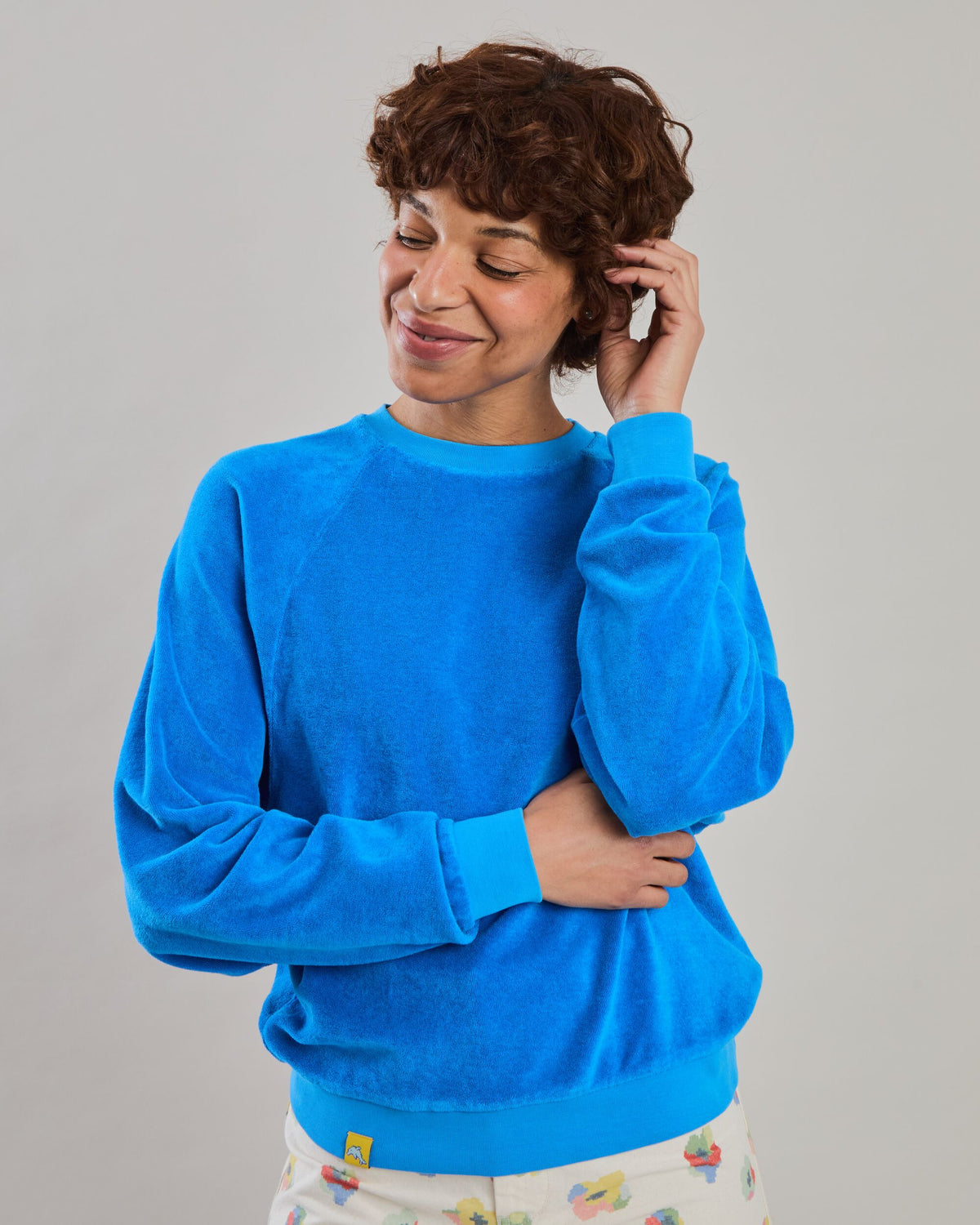 Terry Ranglan Sweatshirt Blue