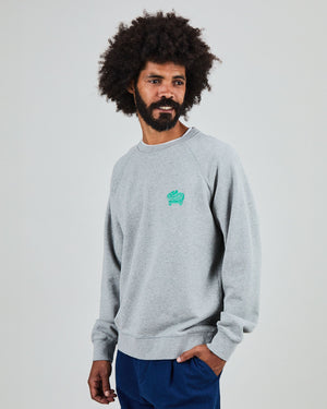 Asis Percales Crocodylus Sweatshirt Grey Melange