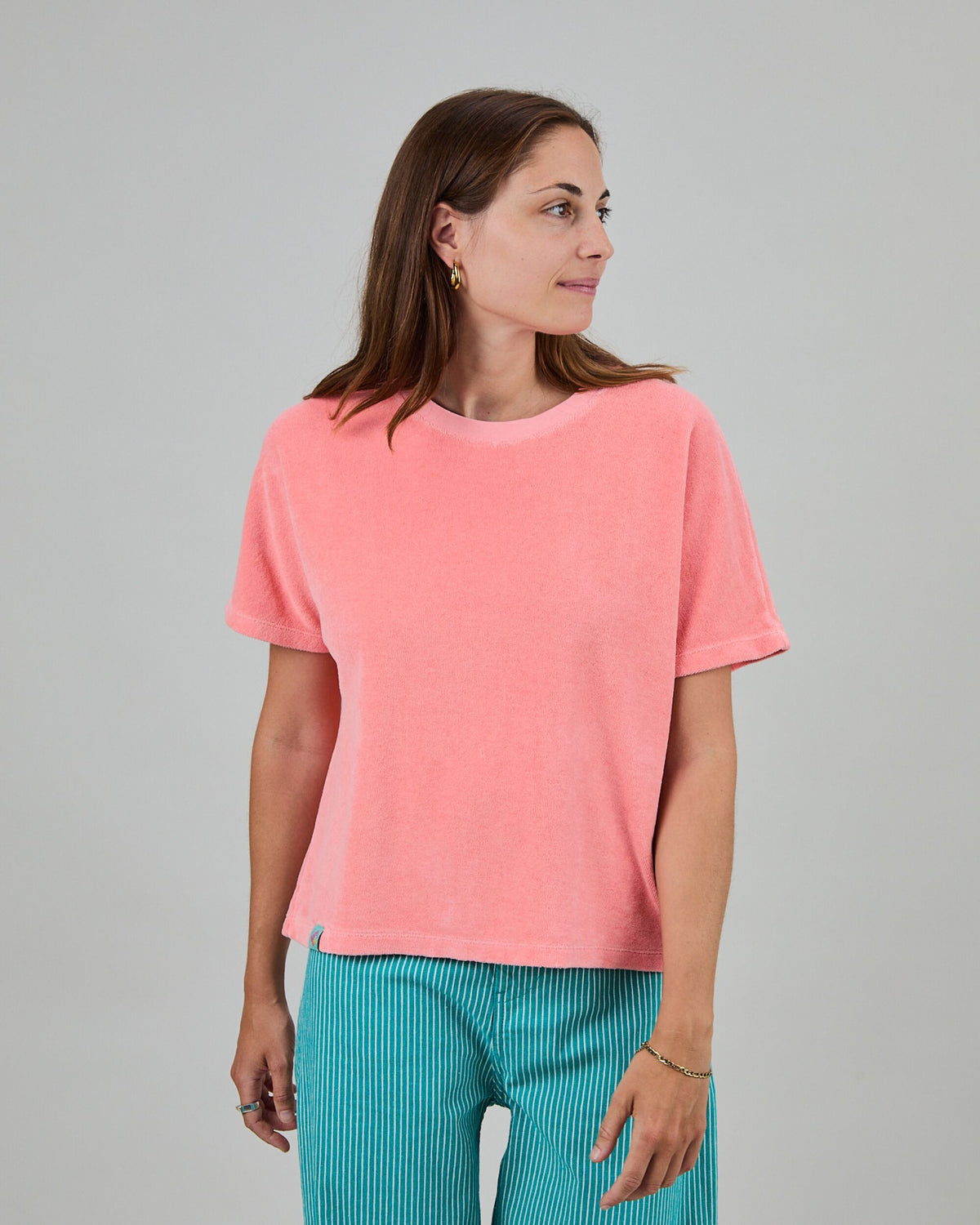 Terry oversize Tee Peach