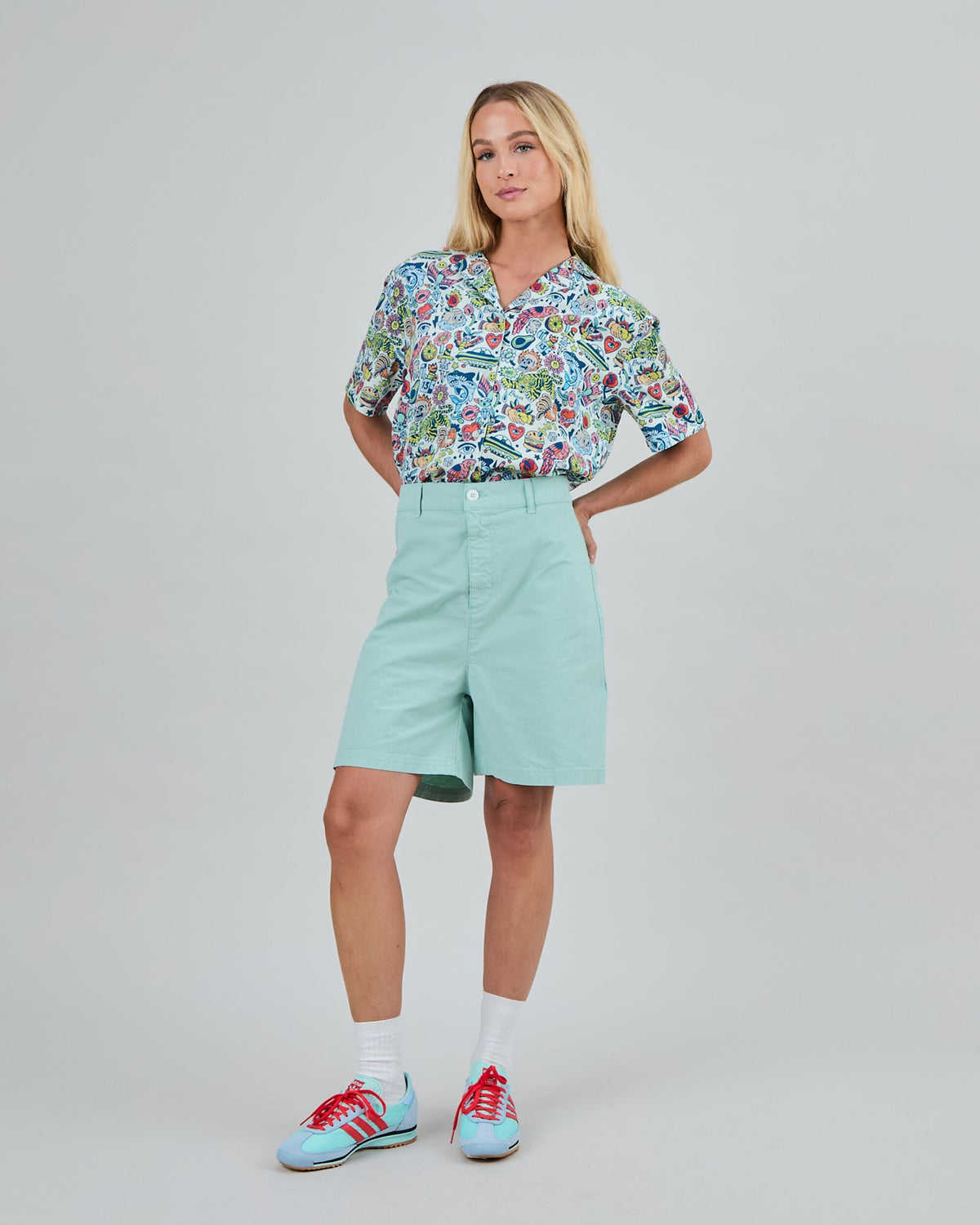 High Waist Shorts Green