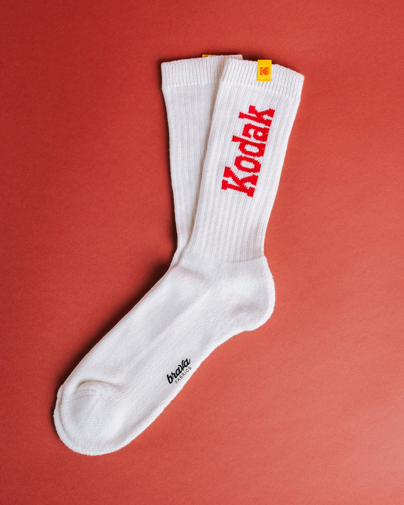 Kodak Jacquard Ribbed Socks Ecru
