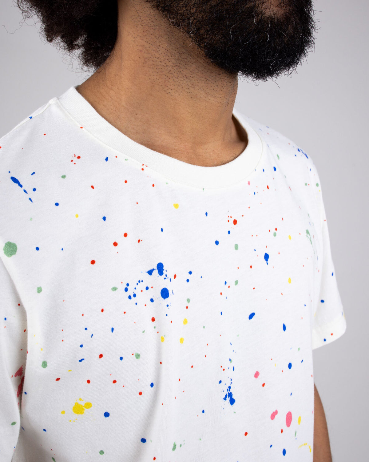 Splash Paint Tshirt Ecru