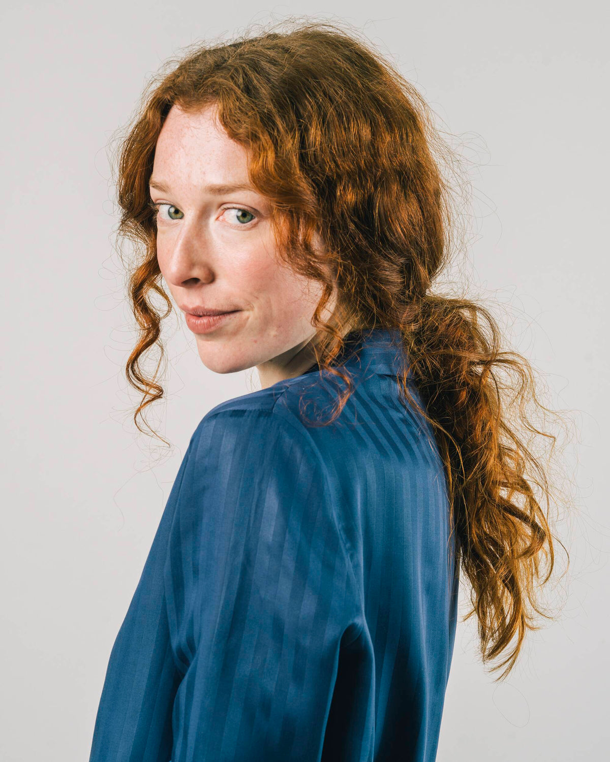 Hidden Stripes Blouse Navy