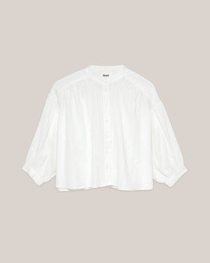 Ivory Boho Blouse White